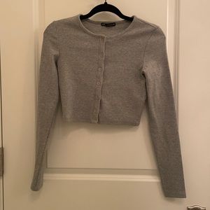 Zara grey ribbed baby cardigan never worn
